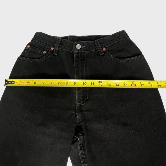 Levi’s VTG 2000 Y2K 550 Relaxed Tapered Denim USA Street Jean Black Womens 10 S - Picture 9 of 15